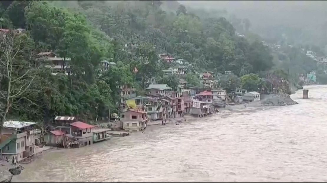 Landslides leave behind destruction in the Kalimpong district of West Bengal, India on June 13, 2024.