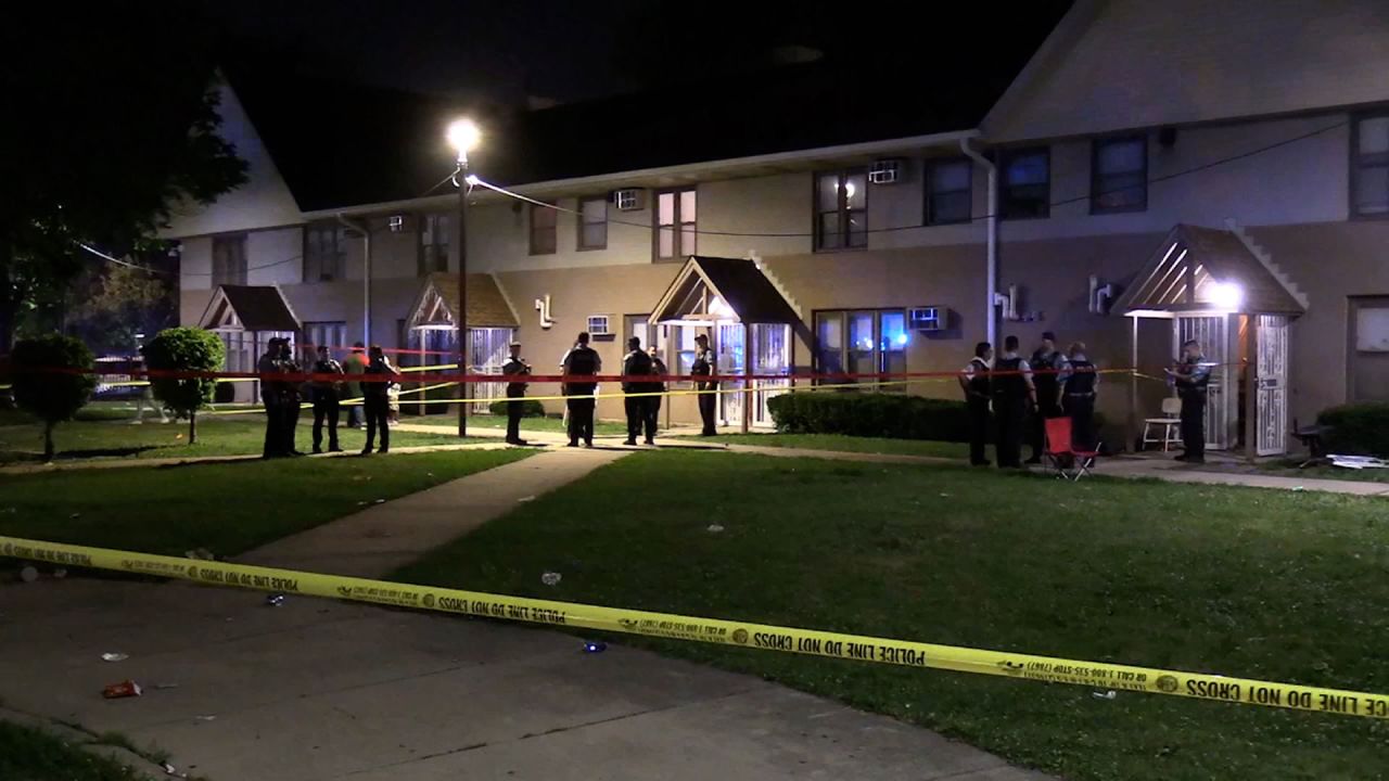 Police investigate a shooting that occurred in Chicago's Little Italy neighborhood early Friday, July 5.
