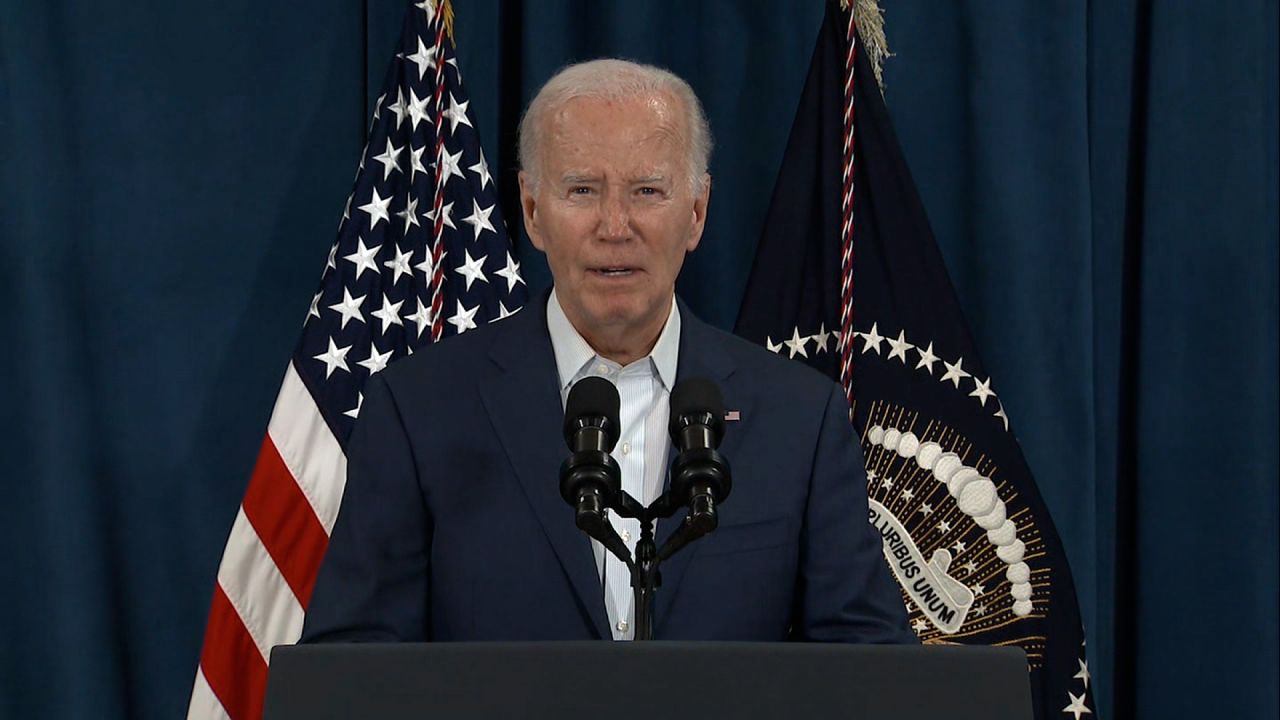 President Joe Biden speaks in Delaware following a shooting at a rally for President Donald Trump in Butler, Pennsylvania, on July 13, 2024.