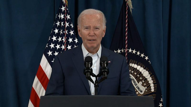 Biden says he’s grateful Trump is safe after rally shooting, denounces political violence