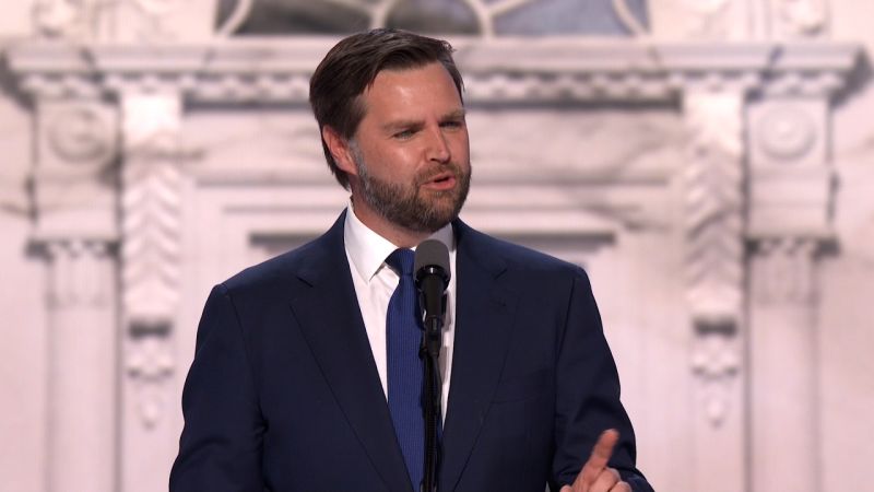 Video: See JD Vance’s mom’s emotional reaction to his VP nominee speech | CNN Politics
