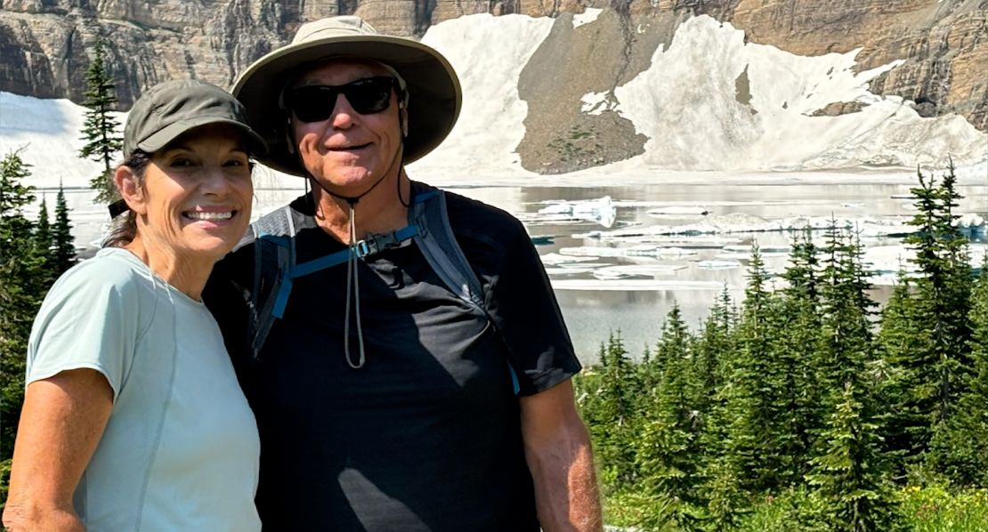 Dorothy and Don Hooper in Glacier National Park.