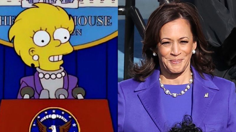 See why Chinese social media is comparing Lisa Simpson and Kamala Harris
