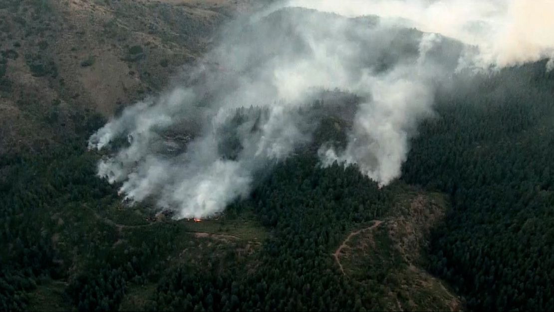 The Quarry Fire near Denver grew from 50 to 200 acres Wednesday morning, the Jefferson County Sheriff's Office said.