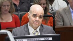 Robert Telles, a former Clark County public administrator charged in the murder of Las Vegas Review-Journal investigative journalist Jeff German, attends a trial in Las Vegas, Nevada on August 21, 2024.