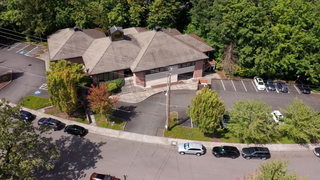 An aerial view of the West Linn Family Health Center in Oregon, where Farley worked and where the alleged abuse occurred.