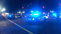 This screengrab from a video shows police at the scene of a shooting in Birmingham, Alabama on September 22, 2024.