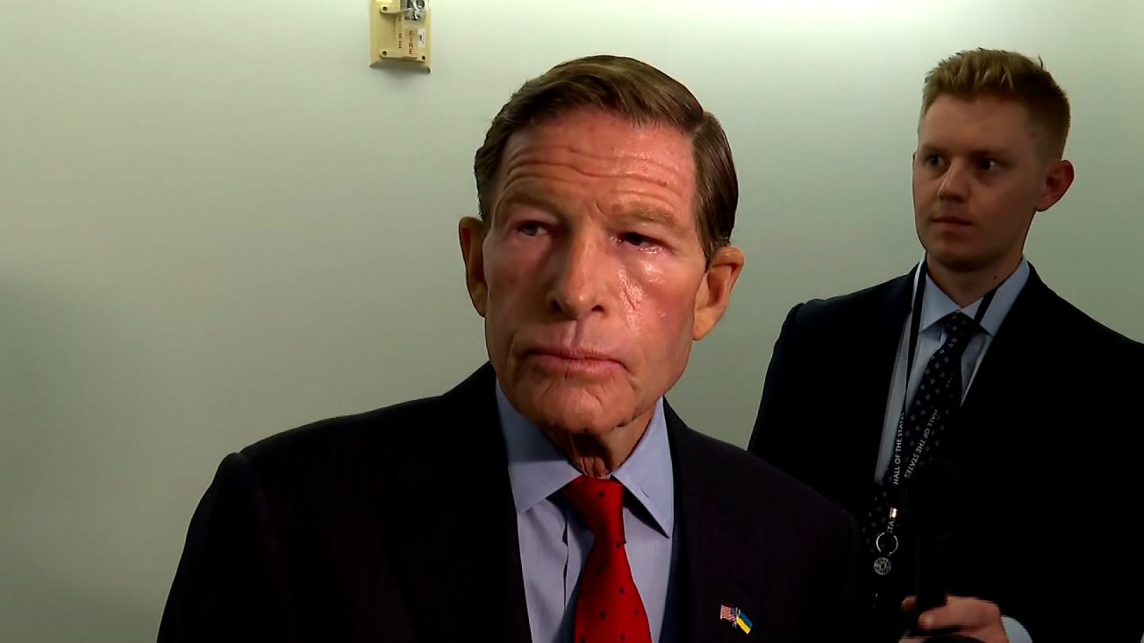 US Sen. Richard Blumenthal talks to CNN on Wednesday.