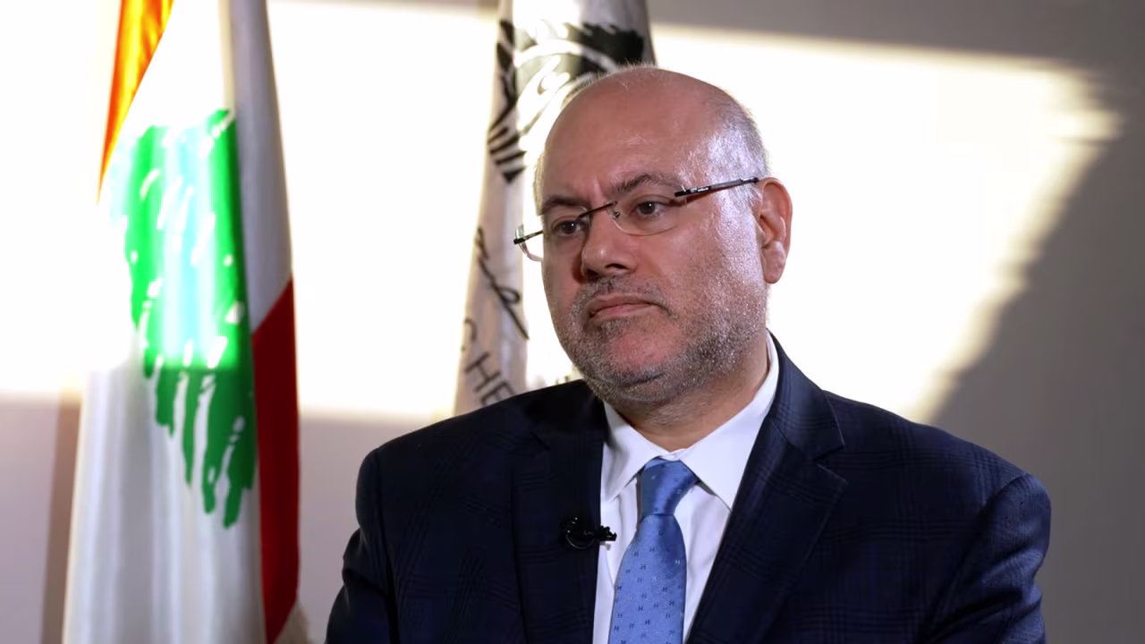 Dr Firass Abiad, the Lebanese health minister, participates in an interview with CNN’s Jomana Karadsheh in Beirut.