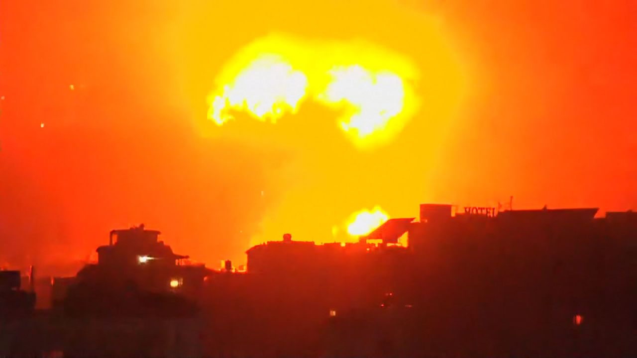 An explosion is seen in Beirut, Lebanon on Wednesday, October 2.