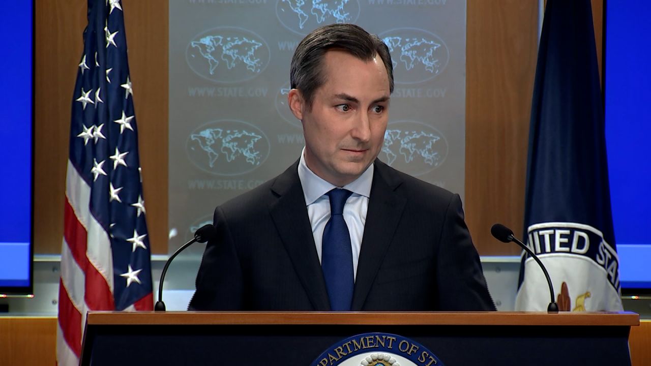 State Department Spokesperson Matt Miller speaks to the media during a briefing on Thursday, October 3.