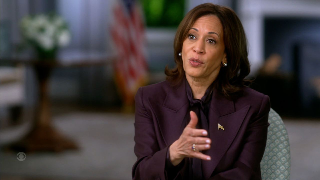 Vice President Kamala Harris appears in an interview on "60 Minutes" that aired on Monday, October 7.