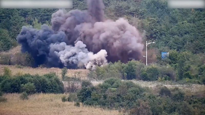 Watch: Video shows North Korea demolishing roads and railways linking to South Korea