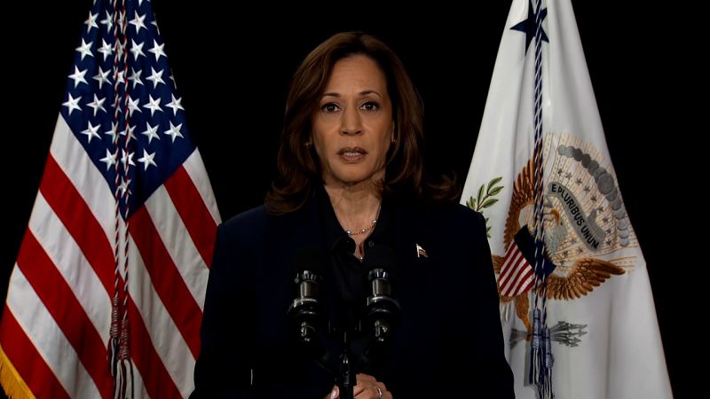 Harris speaks after Israel says Hamas leader was killed in Gaza