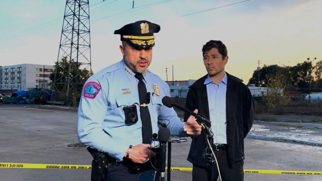 Minneapolis Police Chief Brian O'Hara speaks during a press conference on October 28 in Minneapolis.