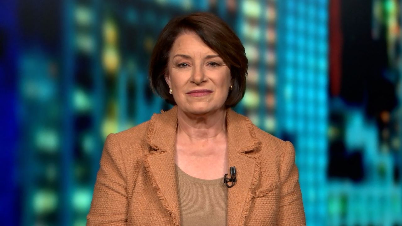 Sen. Amy Klobuchar appears on CNN on Monday, November 4.