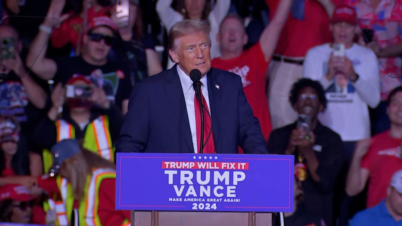 Former President Donald Trump speaks at a campaign rally in Henderson, Nevada, on October 31.