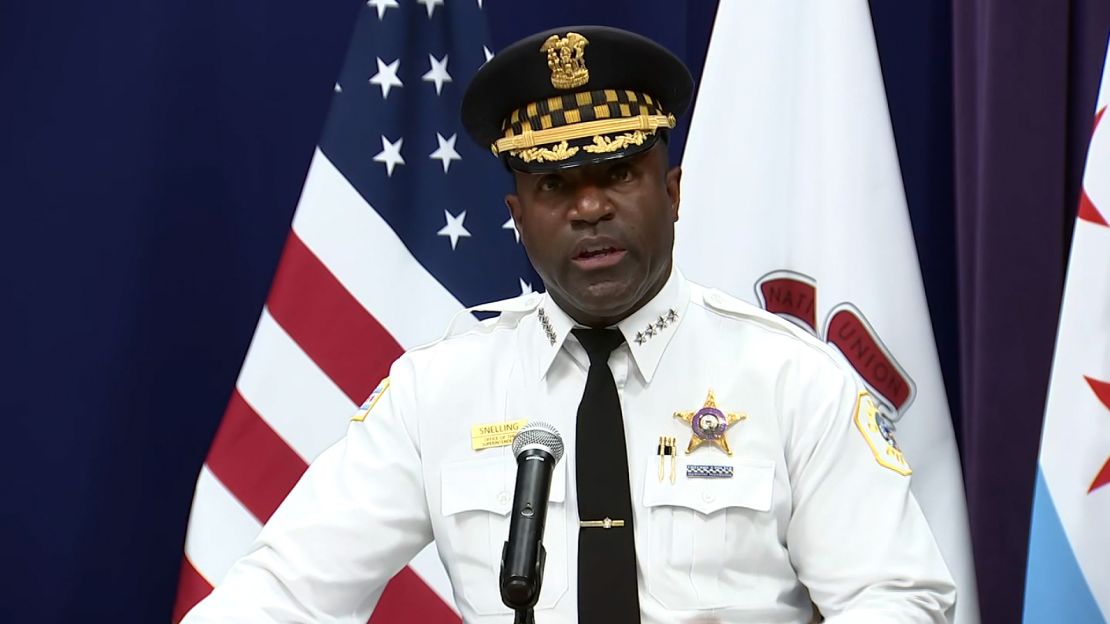 Chicago Police Superintendent Larry Snelling speaks at a press conference in Chicago on Thursday.