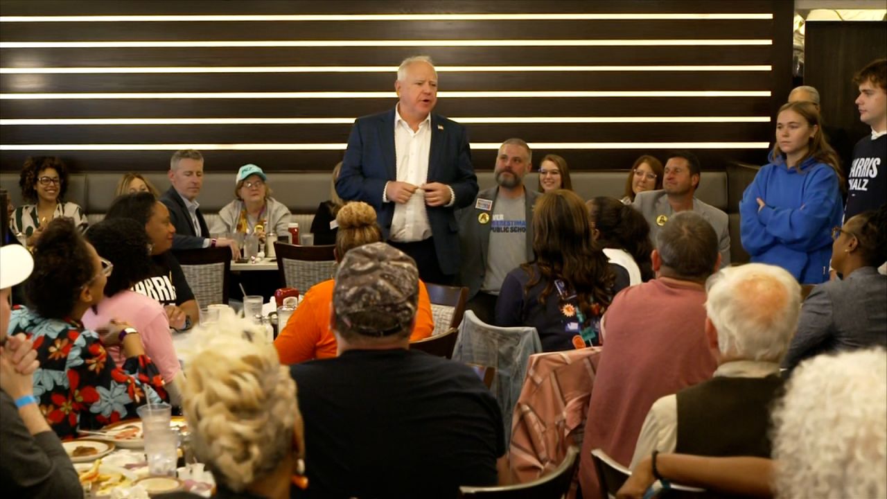 Minnesota Governor Walz and Mrs. Walz stopped by a diner in Harrisburg, Pennsylvania on Tuesday to encourage voters in the critical battleground state to vote before the polls close.