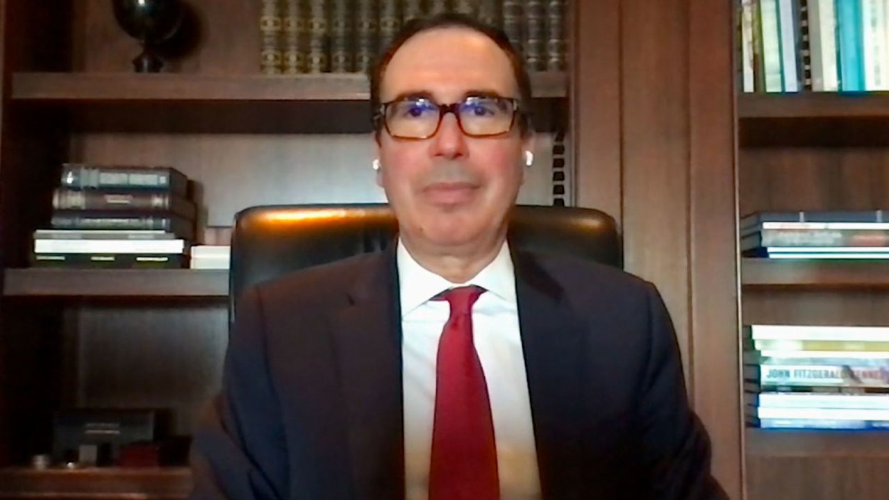 Steven Mnuchin appears on CNN on Thursday, November 7.