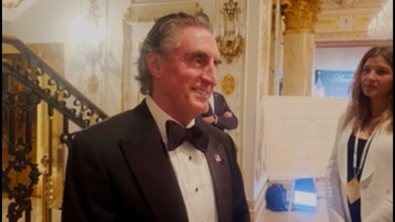 North Dakota Gov. Doug Burgum speaks with CNN at Mar-a-Lago on Thursday, November 14.