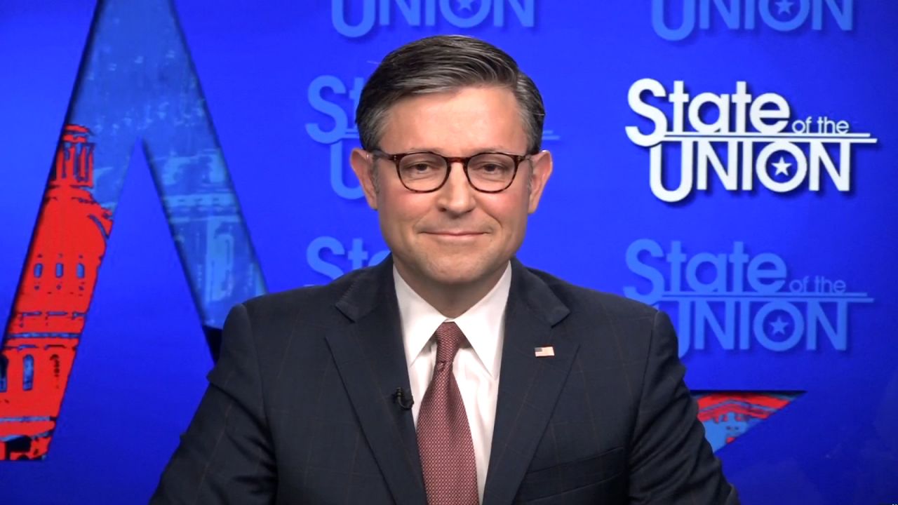 House Speaker Mike Johnson is pictured in an interview with CNN on November 17th.