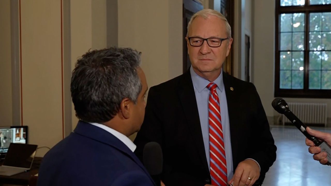 Sen. Kevin Cramer speaks with CNN's Manu Raju on Monday, November 18. <strong> </strong>