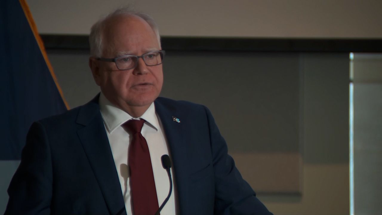 Minnesota Gov. Tim Walz speaks during an event in St. Paul, Minnesota, on December 4.