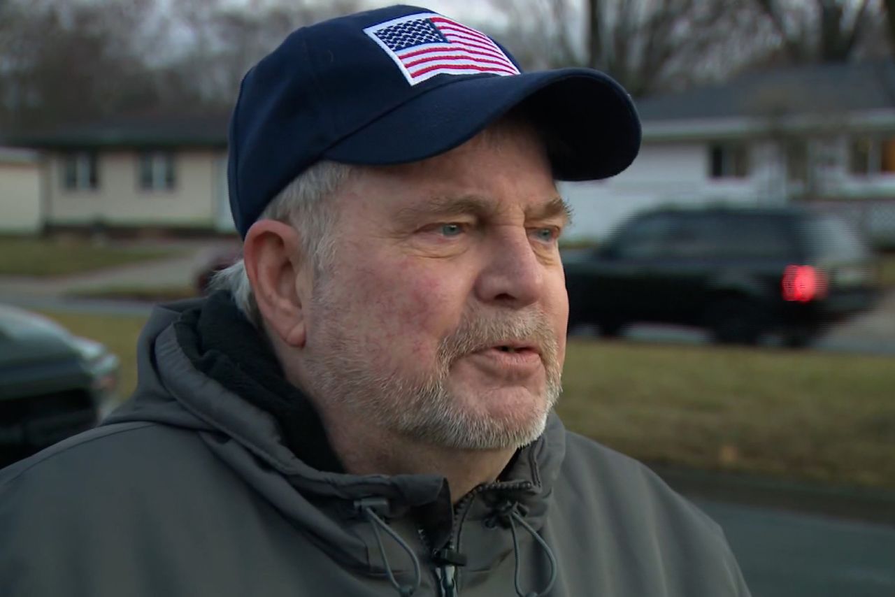 A neighbour speaks during an interview with WTMJ.