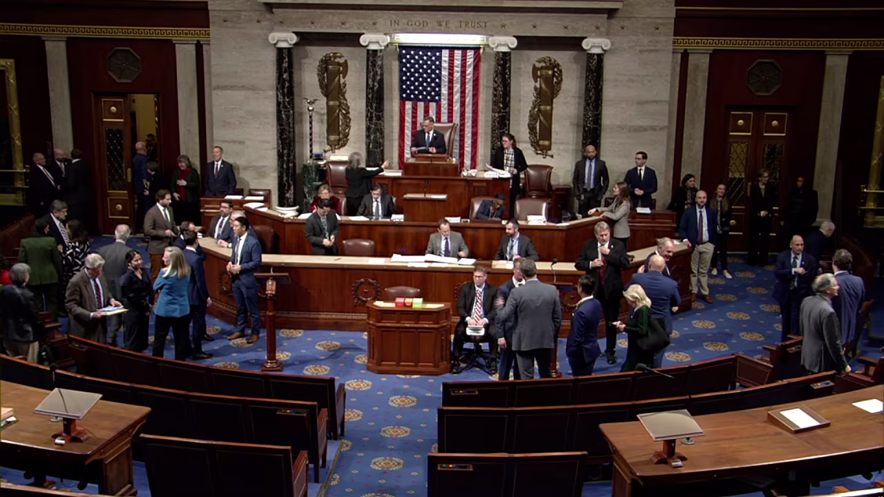 The House floor is seen on December 20.