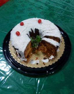 A police handout photo sourced to Polícia Civil do Estado do Rio Grande do Sul of what authorities say is the actual cake involved in the incident.