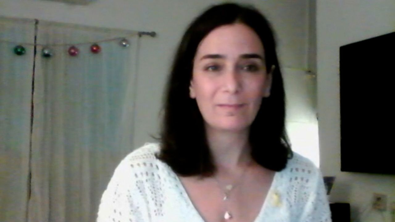 Ella Mor, the aunt of four-year-old Abigail Mor Edan, who was released last November, speaks with CNN on Wednesday, from Holon, Israel.