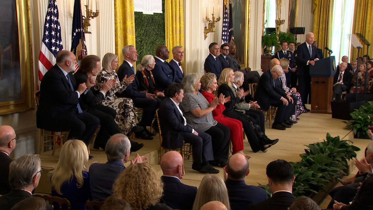 President Joe Biden gives remarks at the Medal of Freedom ceremony on January 4, 2025.