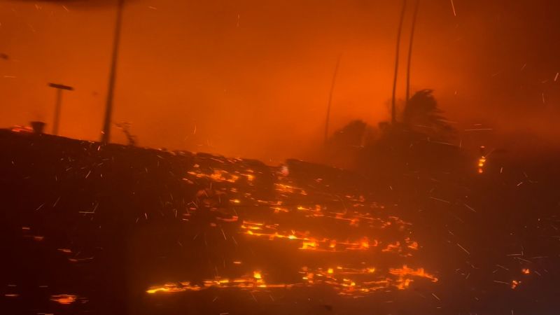 CNN team describes fleeing Southern California wildfire as flames surrounded their vehicle