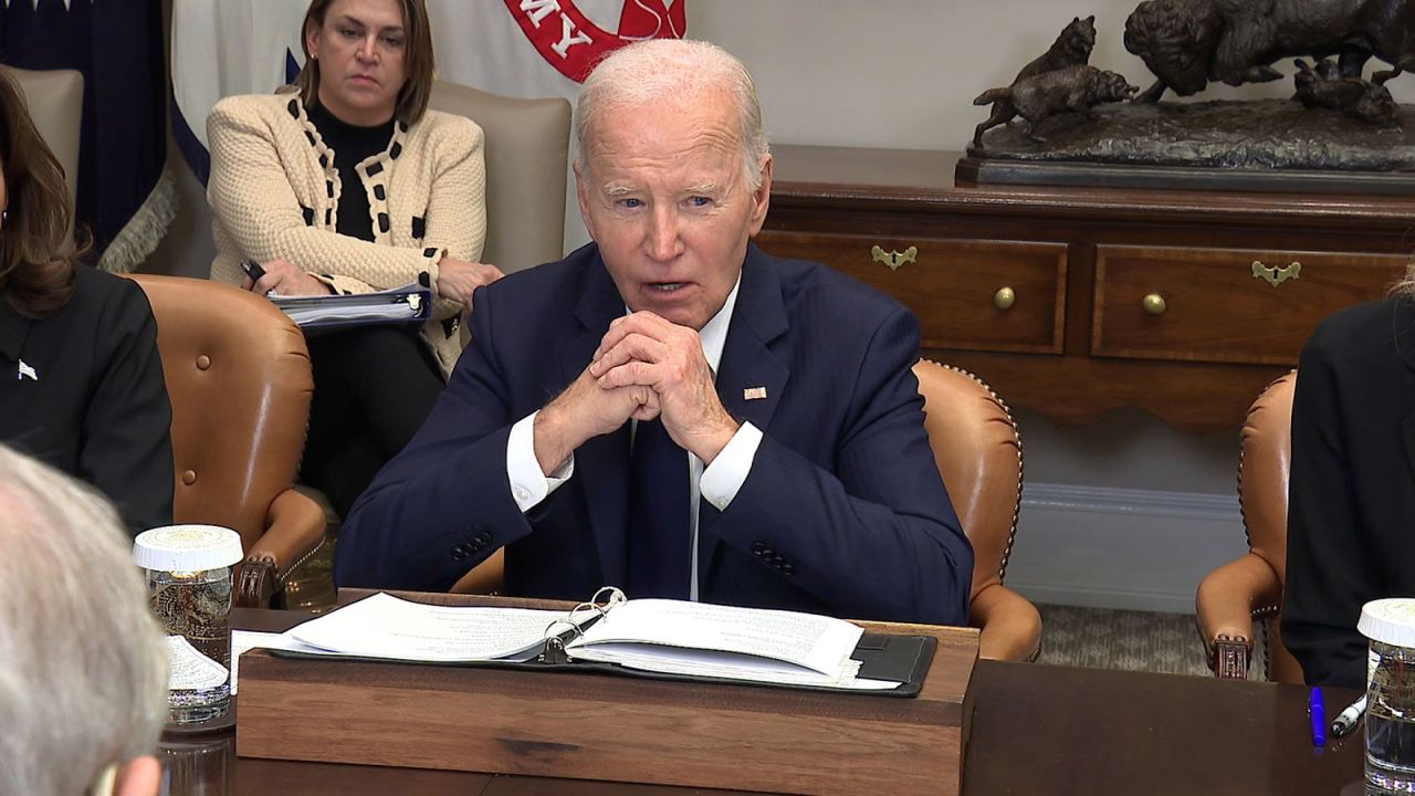 President Joe Biden speaks about the fires hitting the Los Angeles area on Thursday, January 9.