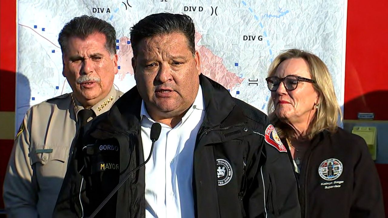 Pasadena Mayor Victor Gordo speaks during a press conference on Thursday, January 9.