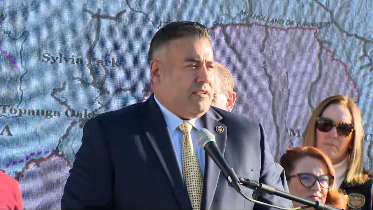 Jose Medina, Acting Special Agent in Charge of ATF Los Angeles Field Division, speaks during a press conference on Tuesday.