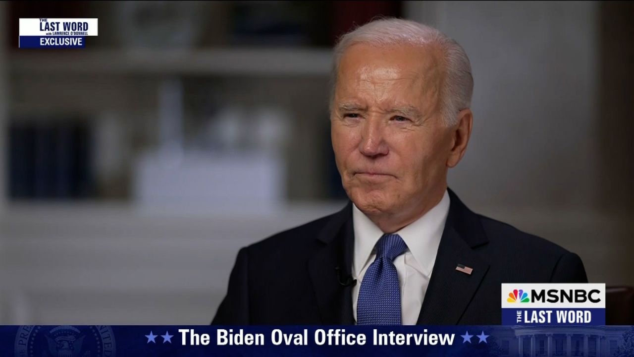 Biden appears on MSNBC for a final interview from the Oval Office.