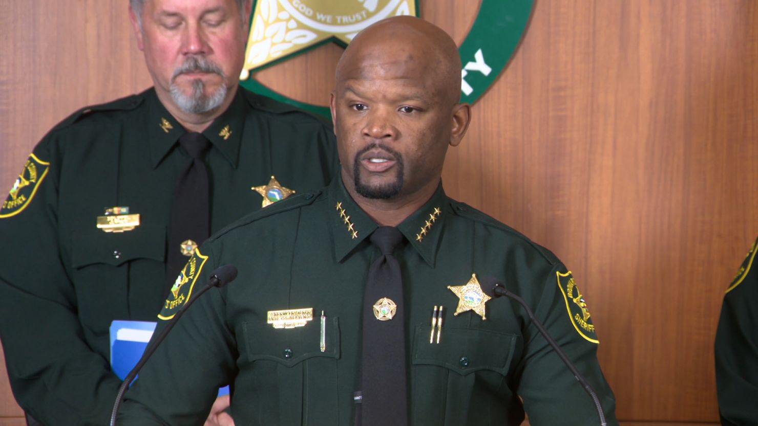 Broward County Sheriff Gregory Tony speaks during a press conference.