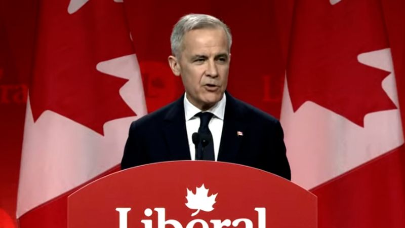 Mark Carney addresses Trump in first remarks as leader of Canada’s Liberal Party