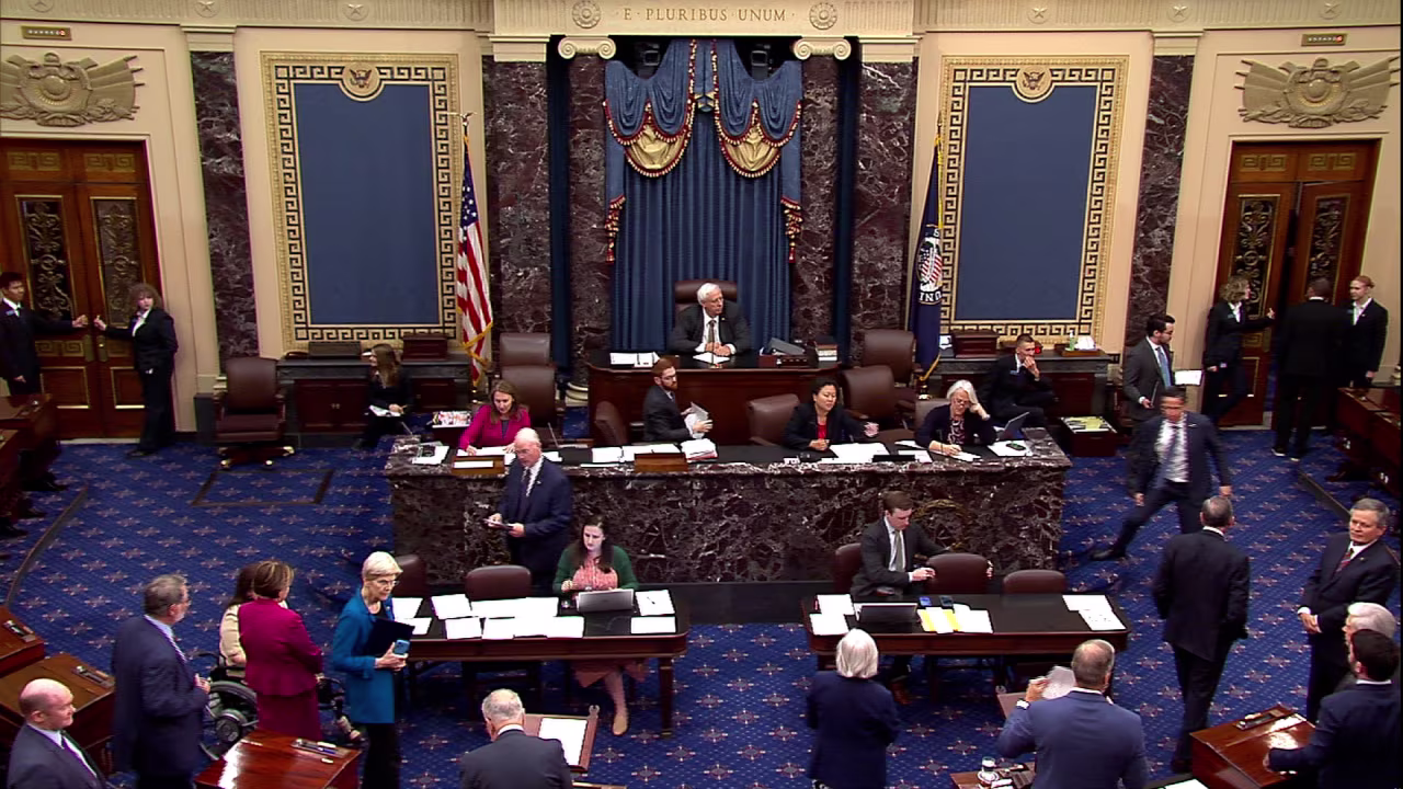 The Senate voted 49-49 to reject the resolution that would have effectively blocked the president’s global tariffs by revoking the emergency order Trump is using to enact them.