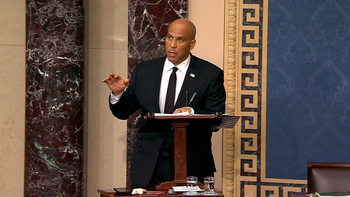 Cory Booker kicks off marathon Senate floor speech to protest Trump  administration actions | CNN Politics