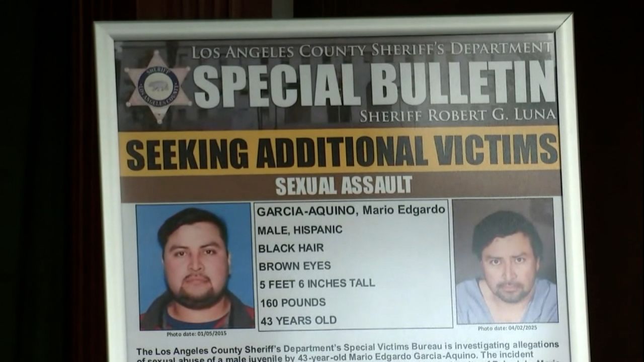 Mario Edgardo Garcia-Aquino is seen on a Los Angeles County Sheriff's Department Special Bulletin.