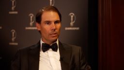 Tennis great Rafael Nadal speaks to CNN's Amanda Davies at the Laureus World Sports Awards.