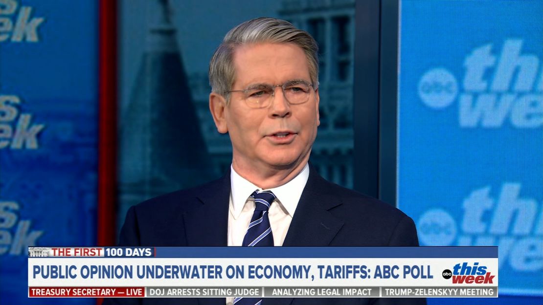 Treasury Secretary Scott Bessent appears on ABC News's “This Week
