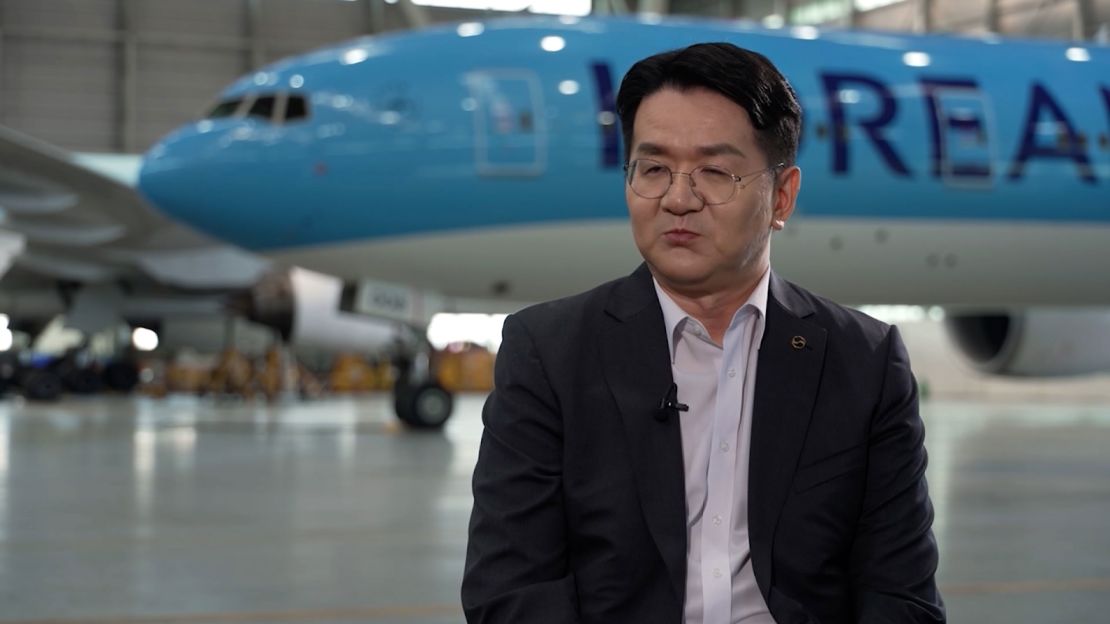Korean Air CEO Walter Cho speaks with CNN in Incheon, South Korea, on April 28, 2025. 
