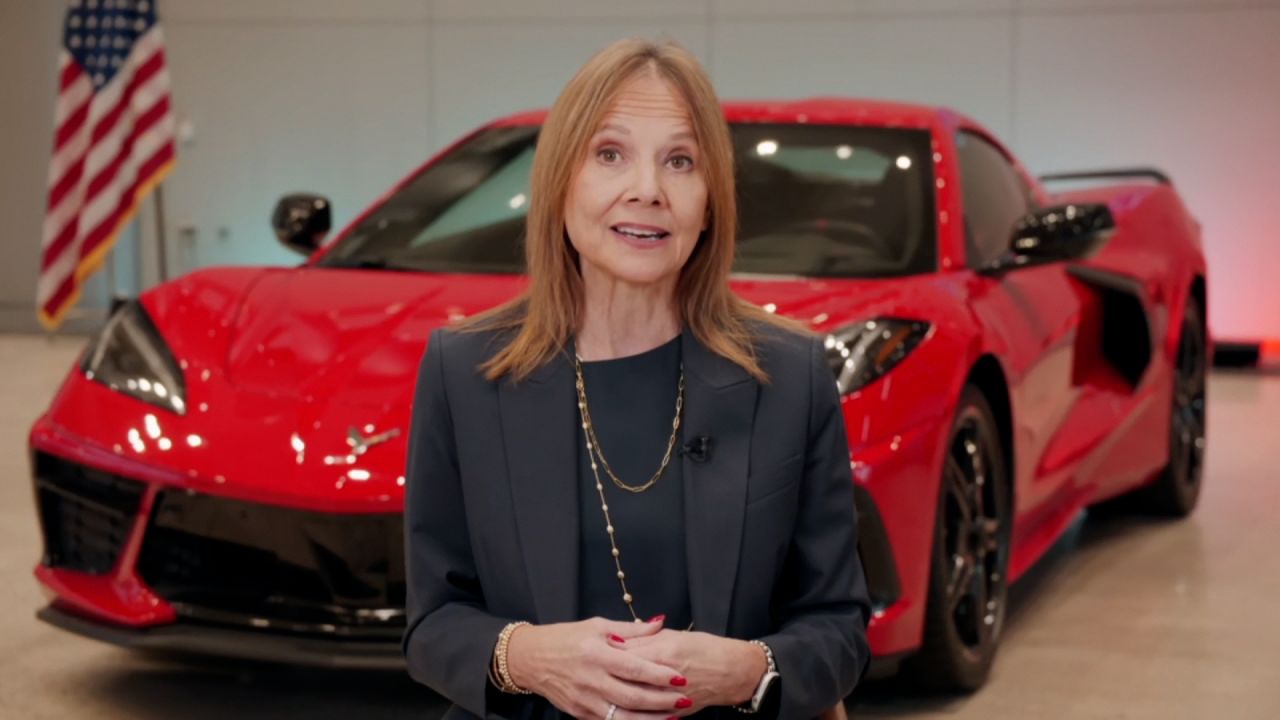 General Motors CEO Mary Barra speaks during an interview on Thursday.