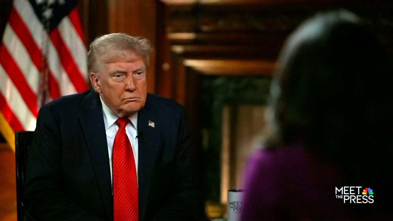El presidente Donald Trump se sentó en una entrevista con Kristen Welker de NBC News el domingo 4 de mayo.