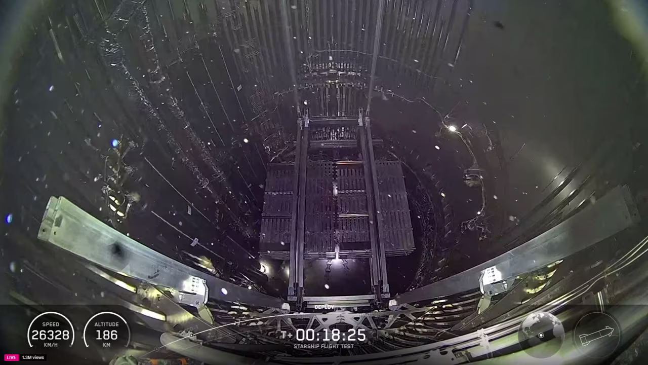 A view inside Starship's cargo bay.