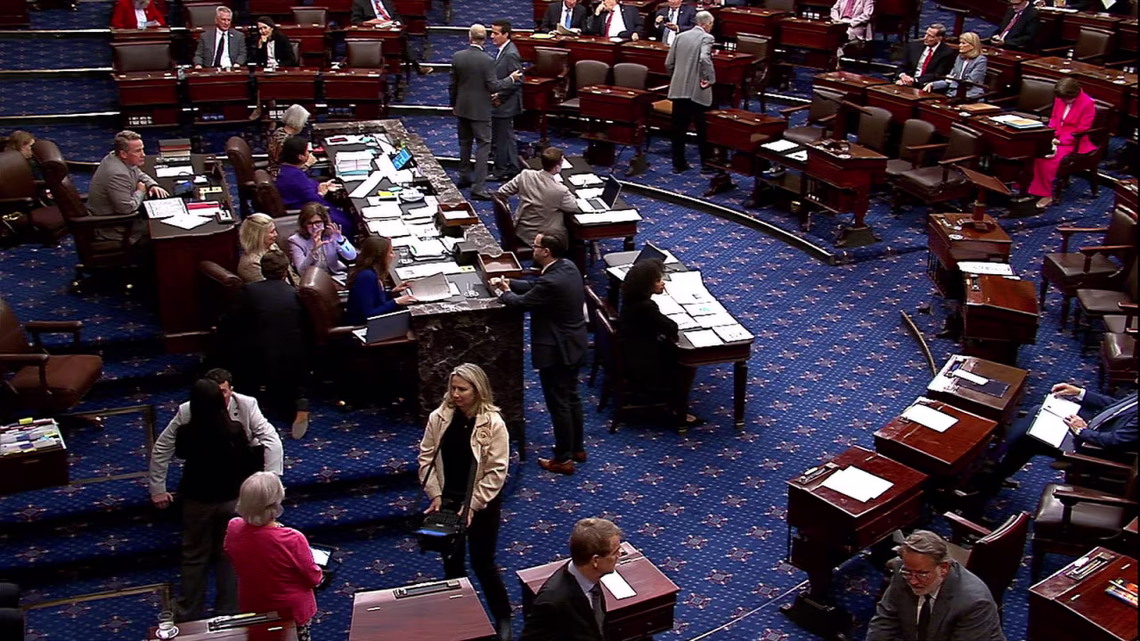 An image from the Senate floor on Monday.